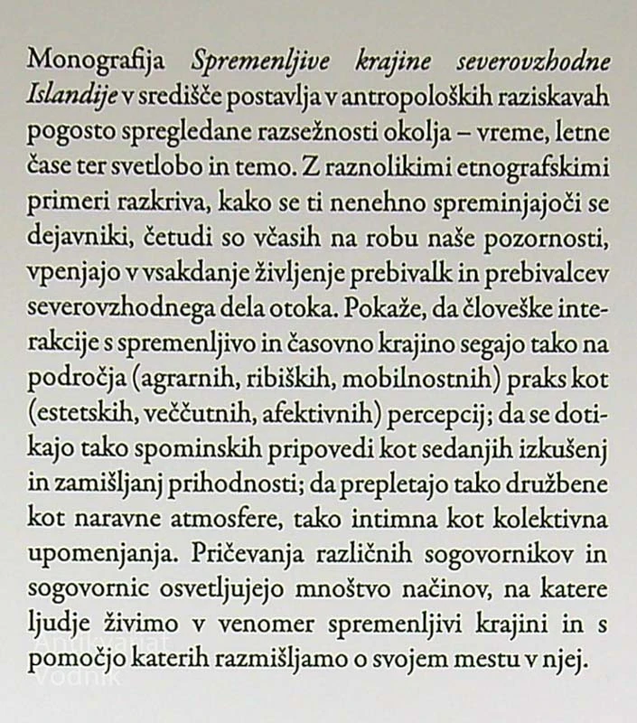 SPREMENLJIVE KRAJINE SEVEROVZHODNE ISLANDIJE; VREME, LETNI ČASI, SVETLOBA IN TEMA, Ana Svetel