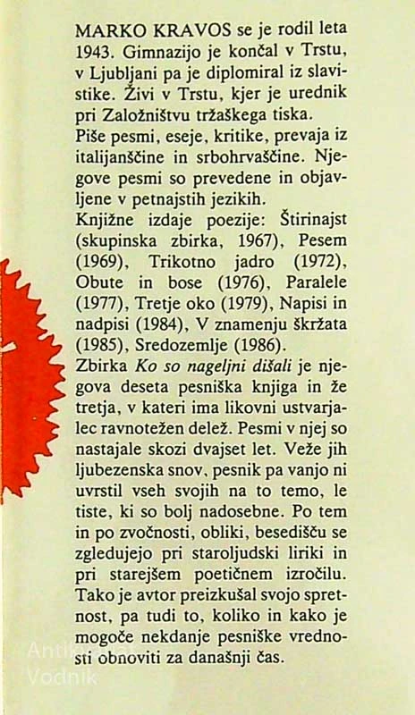 KO SO NAGELJNI DIŠALI, Marko Kravos