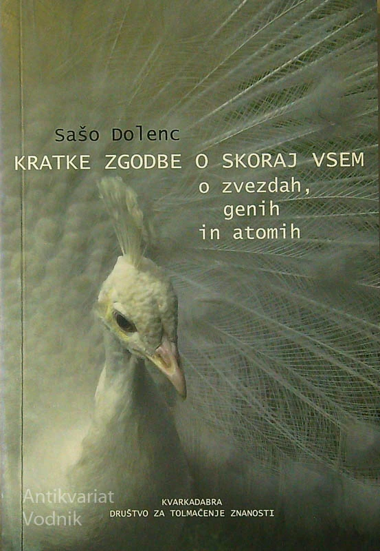 KRATKE ZGODBE O SKORAJ VSEM; O ZVEZDAH, GENIH IN ATOMIH, Sašo Dolenc