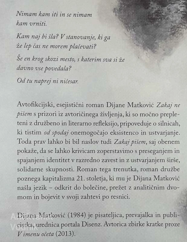 ZAKAJ NE PIŠEM, Dijana Matković