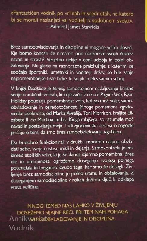 DISCIPLINA JE TEMELJ, Ryan Holiday