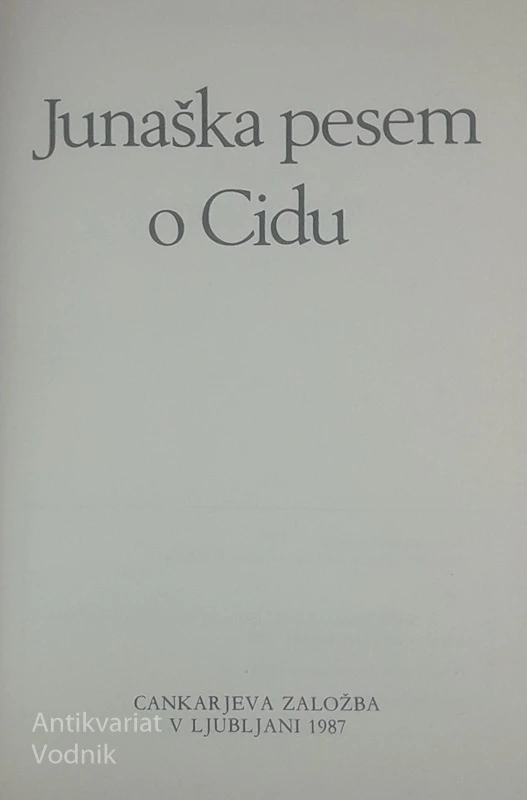 JUNAŠKA PESEM O CIDU