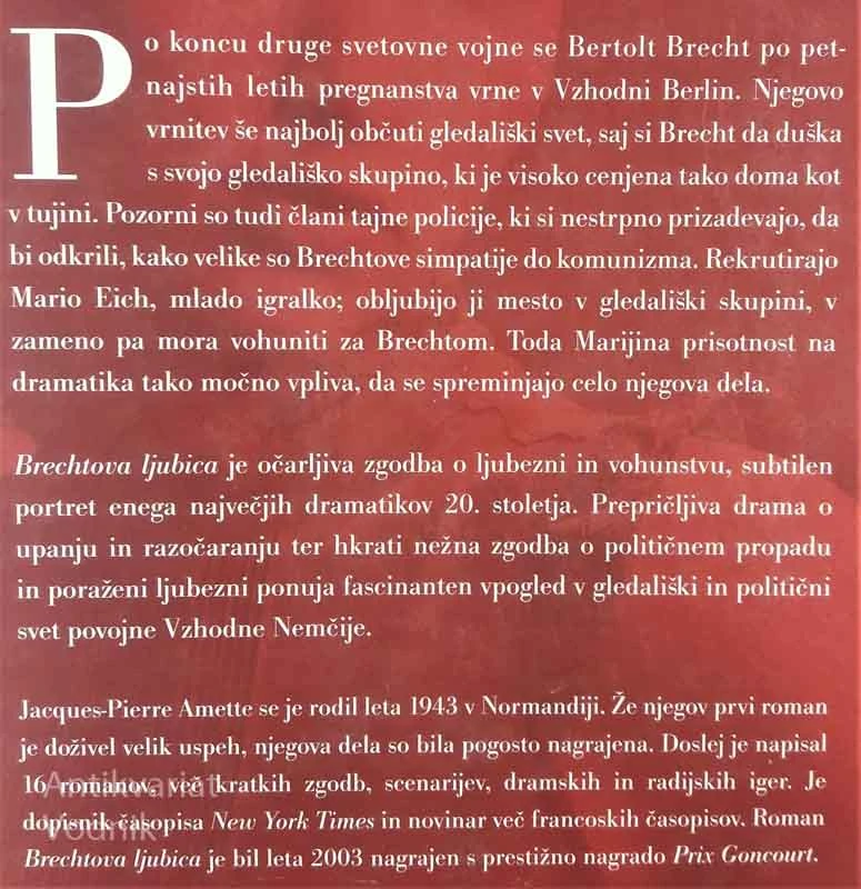 BRECHTOVA LJUBICA, Jacques – Pierre Amette