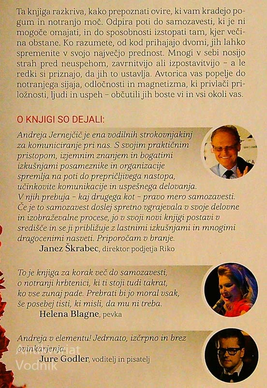 STEBER V MENI; KORAK VEČ DO SAMOZAVESTI, mag. Andreja Jernejčič
