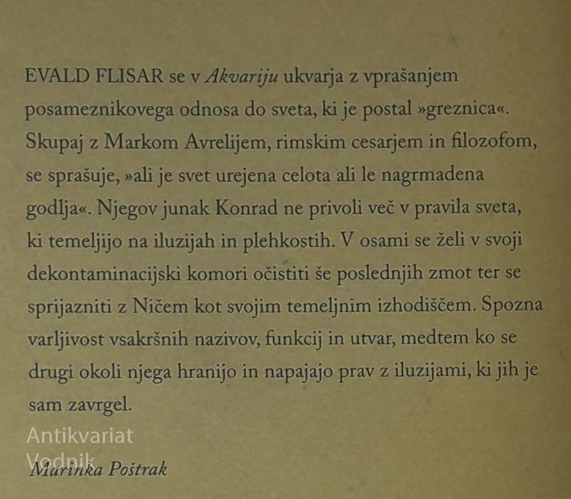 AKVARIJ, Evald Flisar