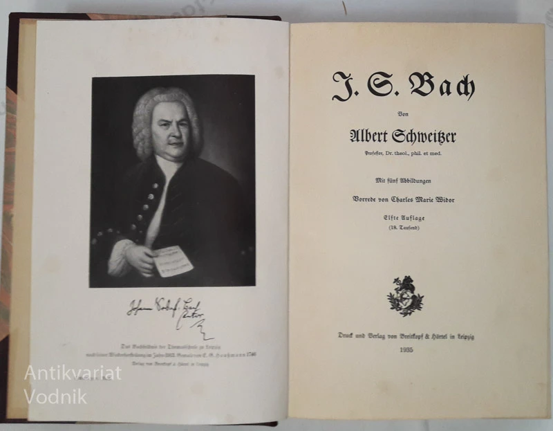 J. S. BACH, Albert Schweinzer, l. 1935