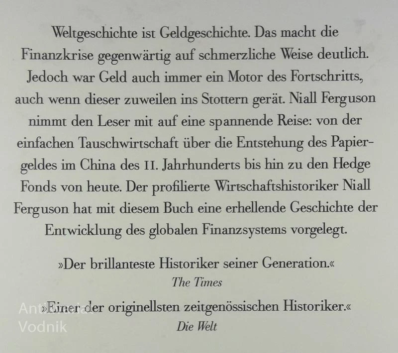 DER AUFSTIEG DES GELDES, Niall Ferguson