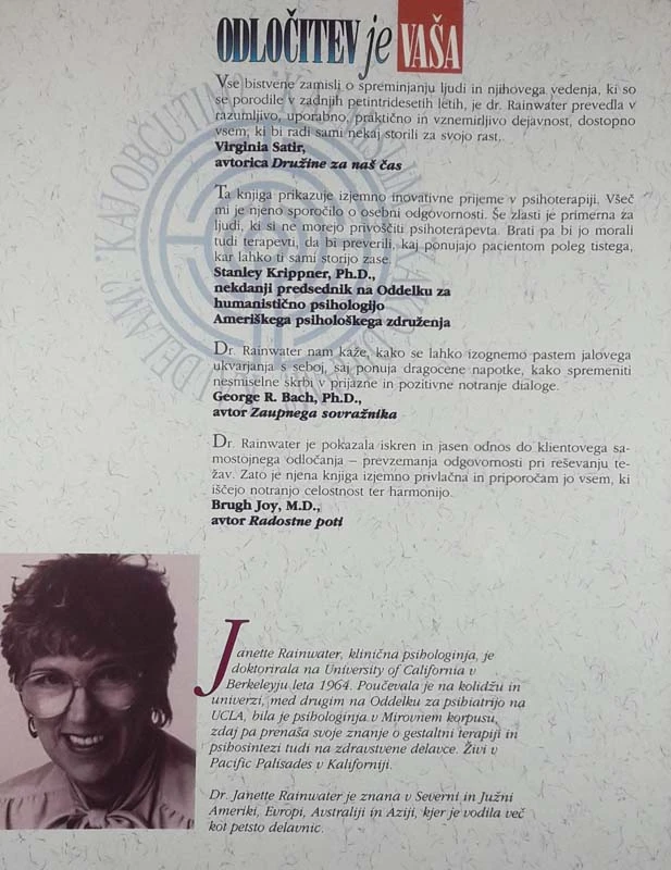 ODLOČITEV JE VAŠA, Janette Rainwater