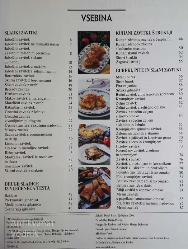 ZAVITKI IN GIBANICE IZ VLEČENEGA TESTA