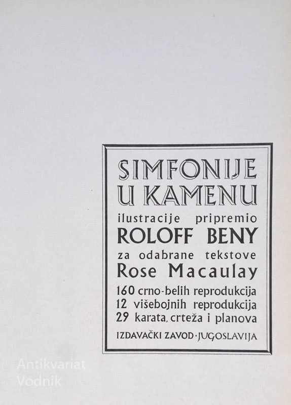 SIMFONIJE U KAMENU, R. Beny, R. Mocaulay