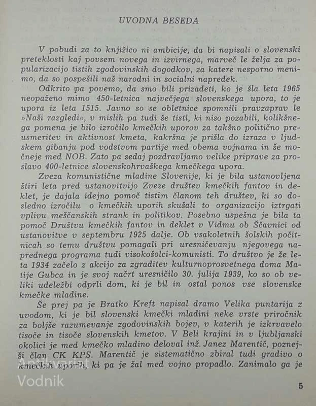 OD KMEČKIH UPOROV DO SLOVENSKE DRŽAVNOSTI, več avtorjev