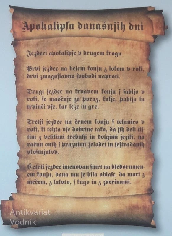 JEZDECI APOKALIPSE NA OZEMLJU SLOVENIJE, Janez Škof