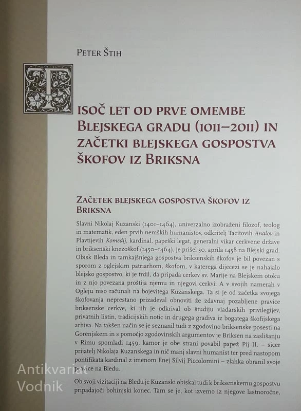 BLEJSKI GRAD: 1000 LET PRVE OMEMBE, več avtorjev