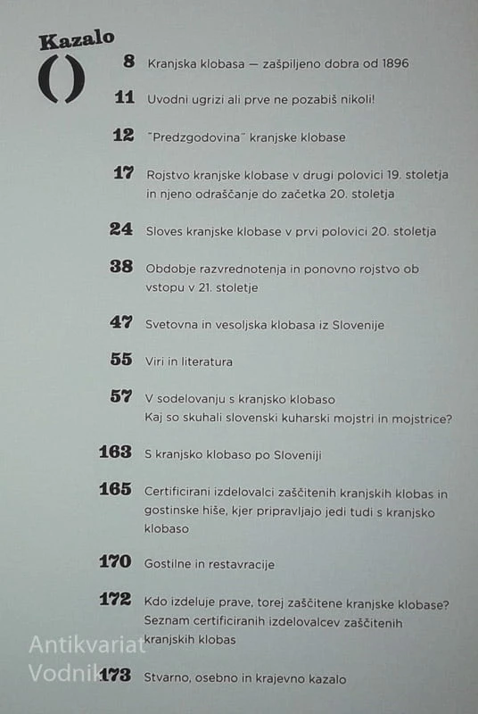 MOJSTROVINE S KRANJSKO KLOBASO IZ SLOVENIJE, Janez Bogataj