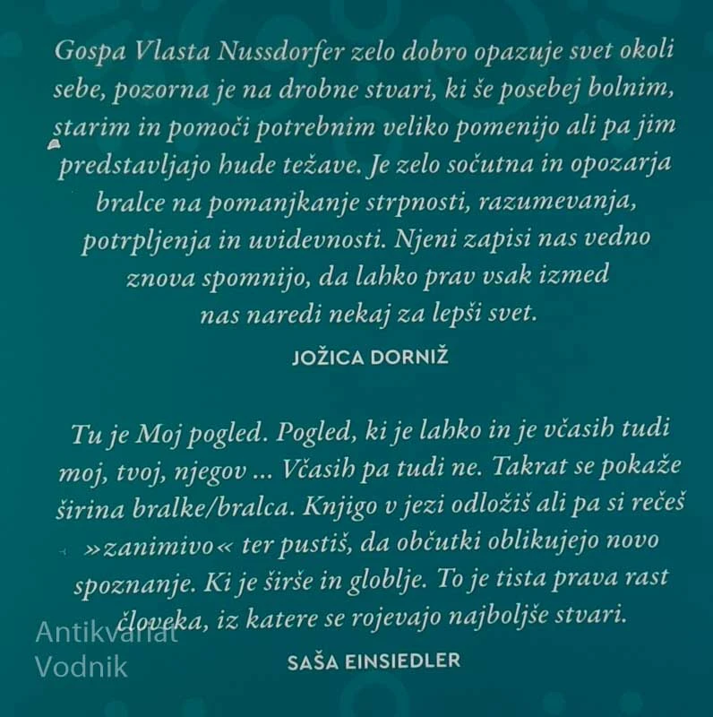 MOJ POGLED, Vlasta Nussdorfer