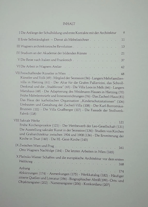 JOSEF PLEČNIK; WIENER ARBEITEN WON 1896 BIS 1914