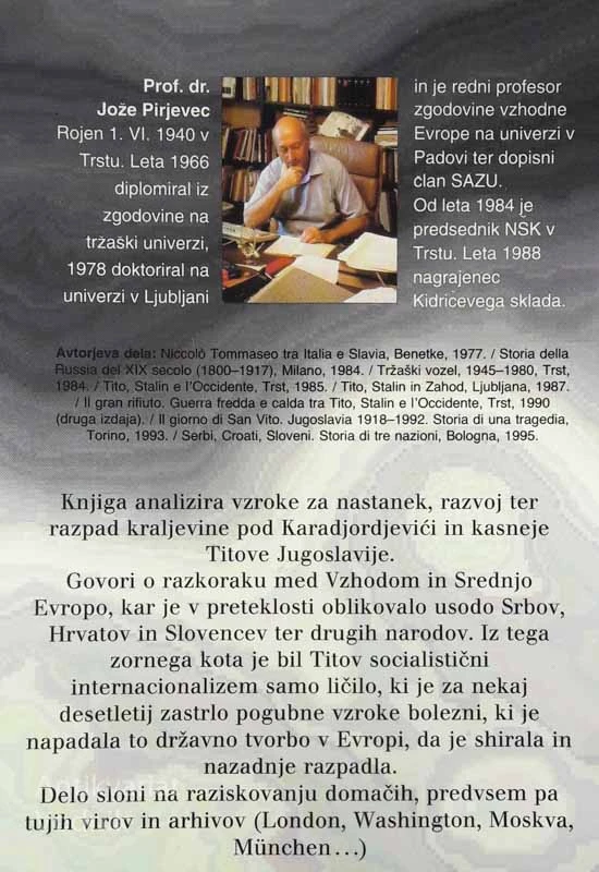 JUGOSLAVIJA 1918-1992, Jože Pirjevec