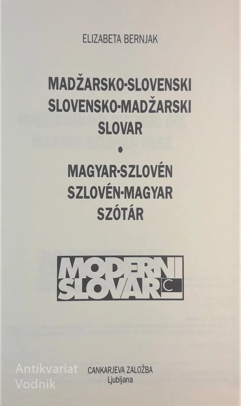 MADŽARSKO-SLOVENSKI MODERNI SLOVAR, Elizabeta Bernjak