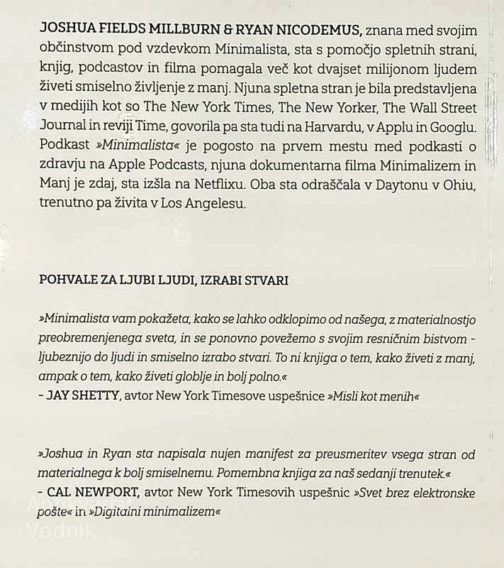 LJUBI LJUDI IZRABI STVARI, Joshua Fields Millburn in Ryan Nicodamus