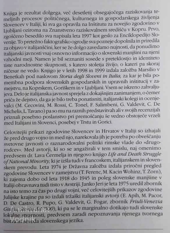 ZGODOVINA SLOVENCEV V ITALIJI 1866-2000, Milica Kacin Wohinz & Jože Pirjevec