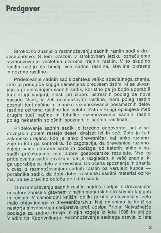 RAZMNOŽEVANJE SADNIH RASTLIN, Julija Smole in Jernej Črnko