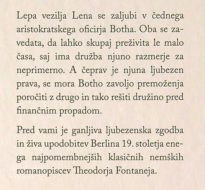 ZMOTE IN ZMEŠNJEVE, Theodor Fontane