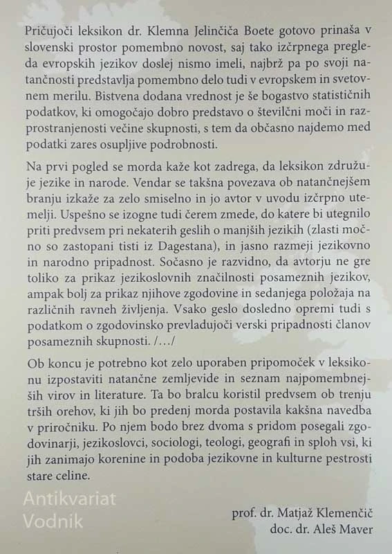 JEZIKI IN LJUDSTVA EVROPE, Klemen Jelinčič Boeta