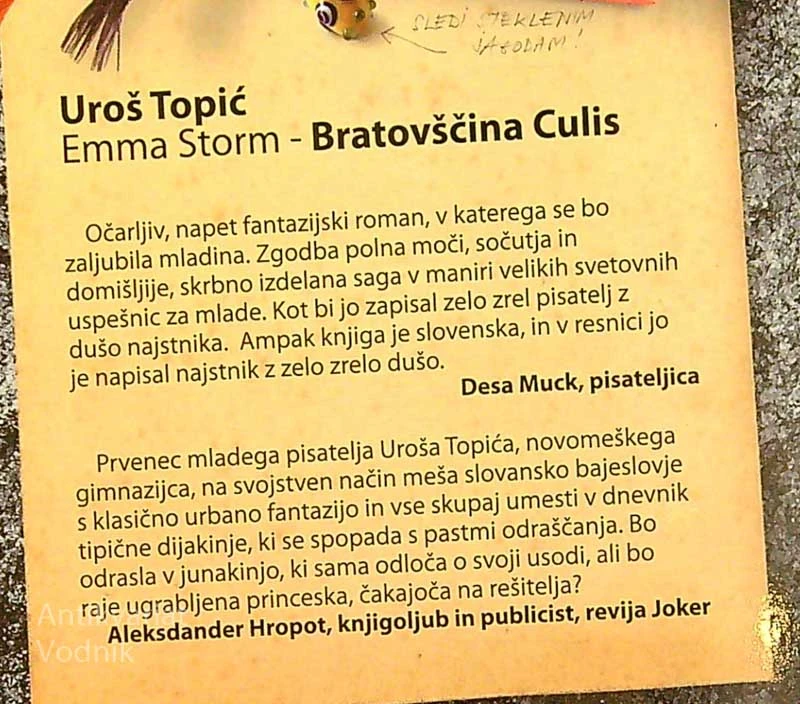 EMMA STORM-BRATOVŠČINA CULIS, Uroš Topić