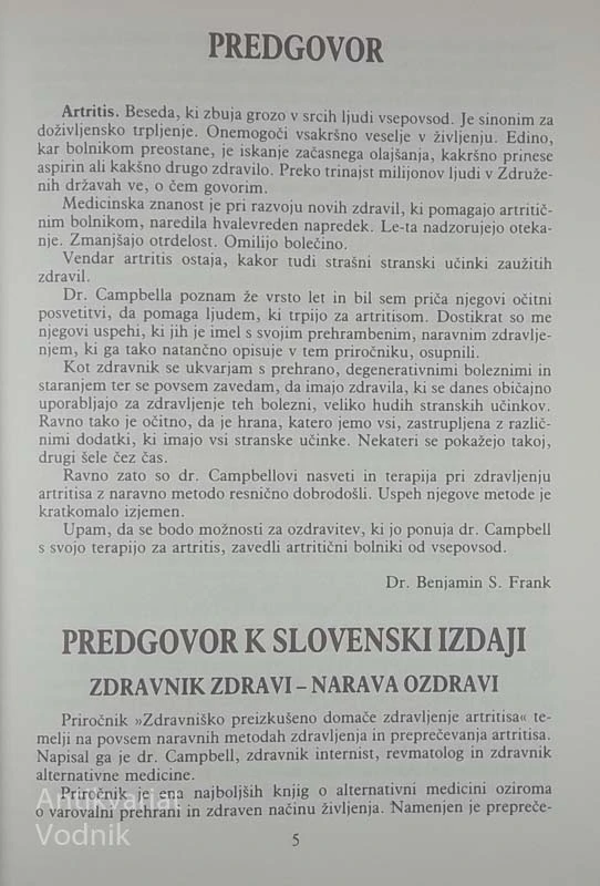 ZDRAVNIŠKO PREIZKUŠENO; DOMAČE ZDRAVLJENJE ARTRITISA, Giraud W. Campbell