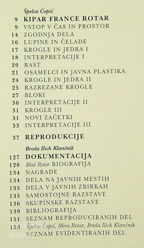 FRANCE ROTAR, Špelca Čopič