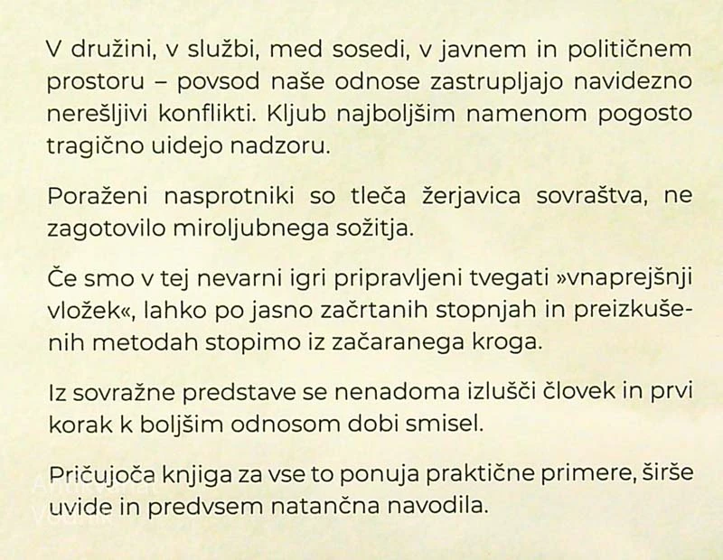 STORI PRVI KORAK; REŠEVANJE SPOROV, USTVARJANJE MIRU, Elisabeth Lukas
