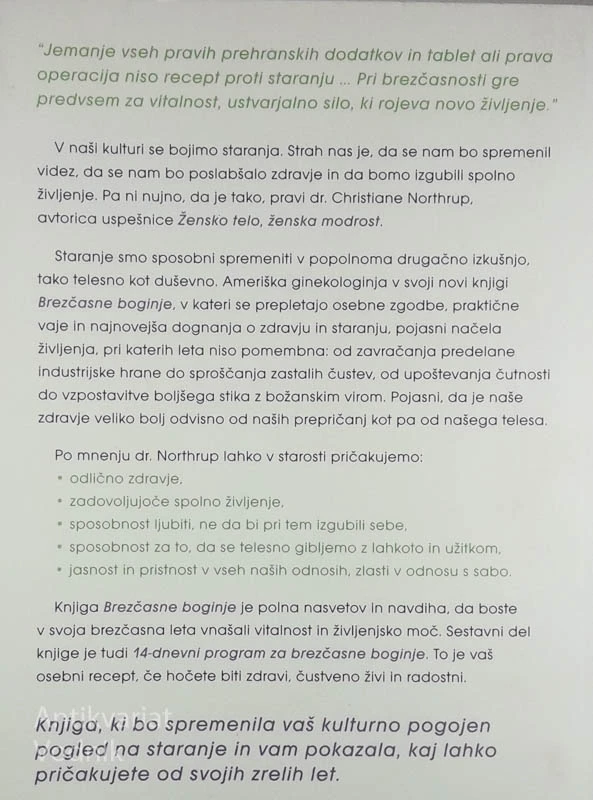 BREZČASNE BOGINJE, dr. Christiane Northurp