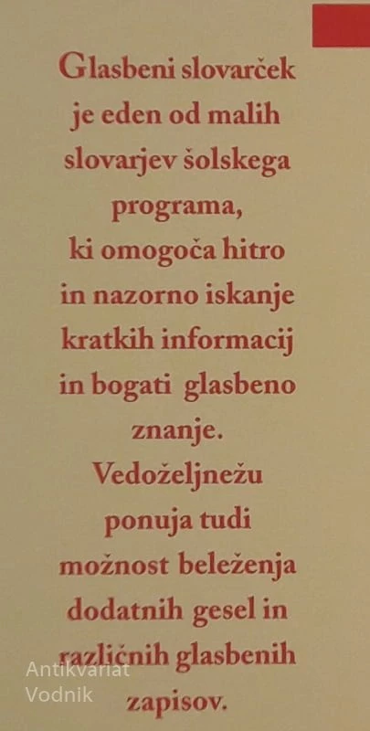 GLASBENI SLOVARČEK