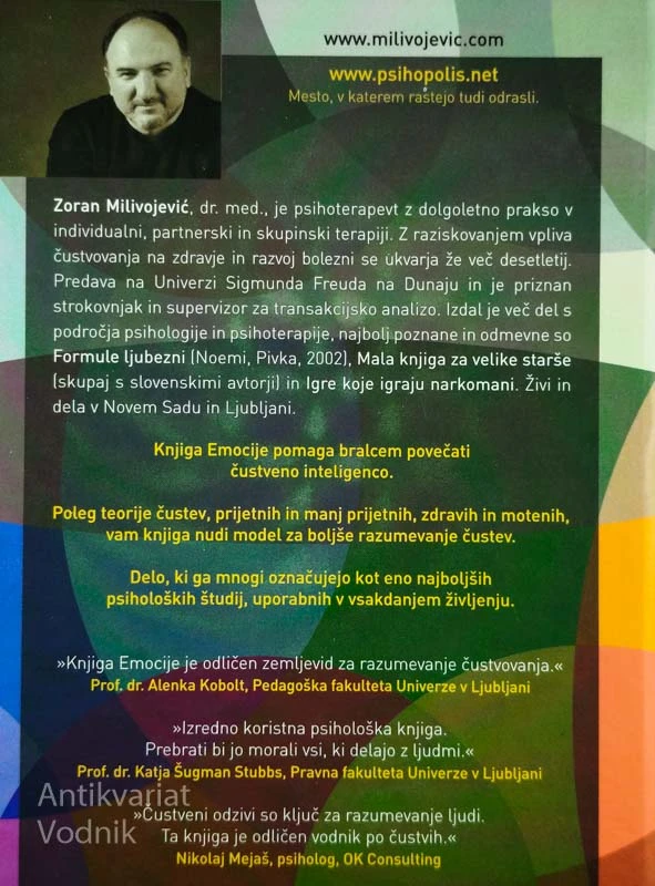 EMOCIJE; RAZUMEVANJE ČUSTEV V PSIHOTERAPIJI, Zoran Milivojević