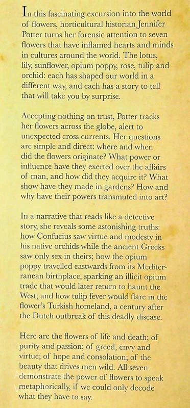 SEVEN FLOWERS AND HOW THEY SHAPED OUR WORLD, Jennifer Potter