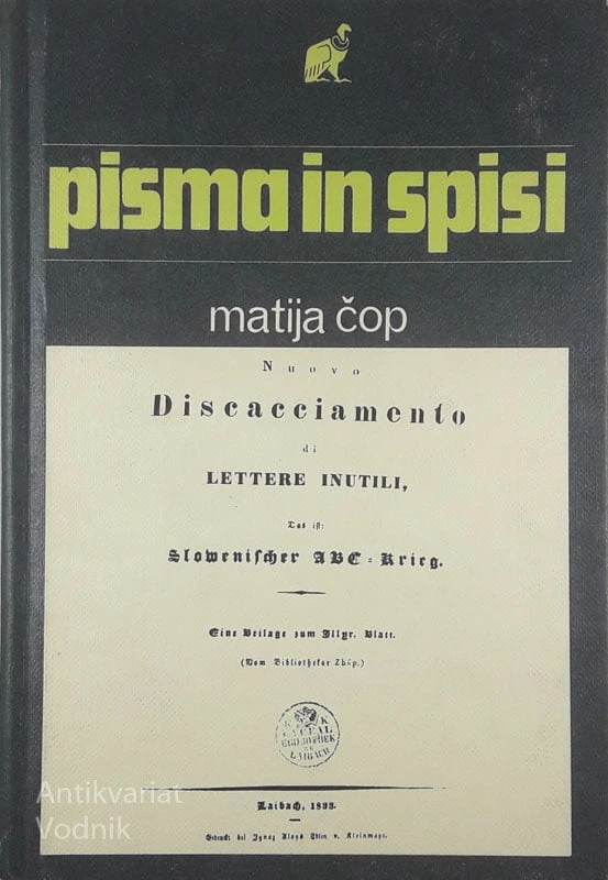 PISMA IN SPISI, Matija Čop