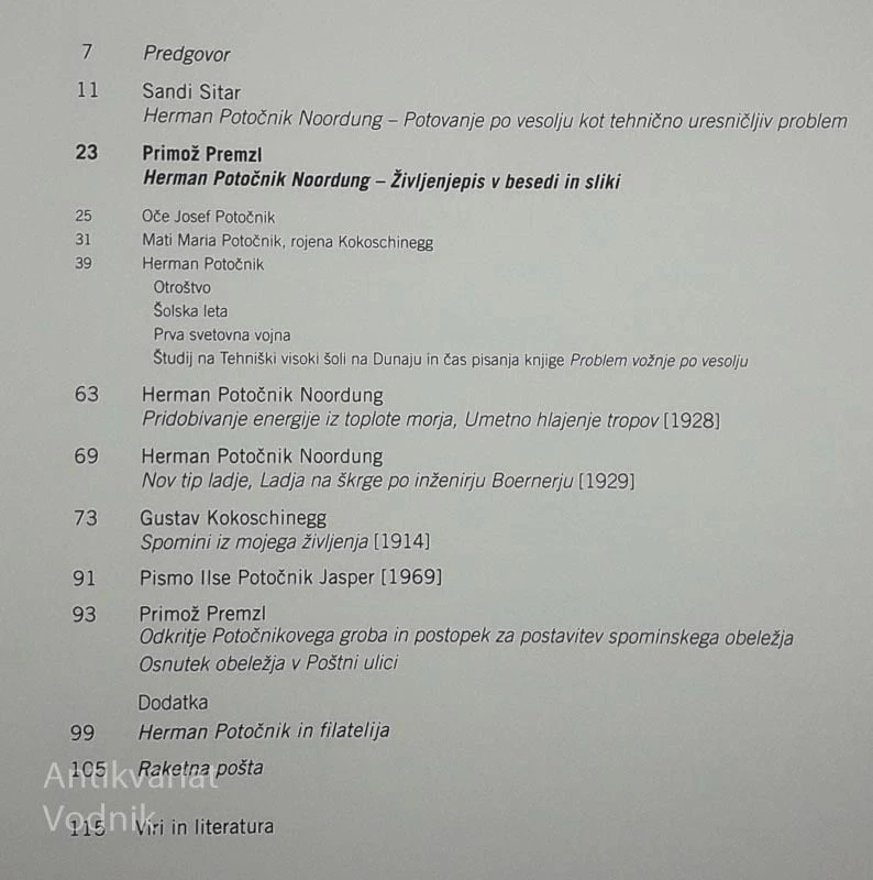HERMAN POTOČNIK NOORDUNG; ŽIVLJENJEPIS V BESEDI IN SLIKI, več avtorjev