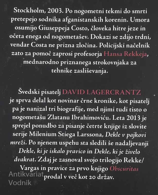 OBSCURITAS, David Lagercrantz