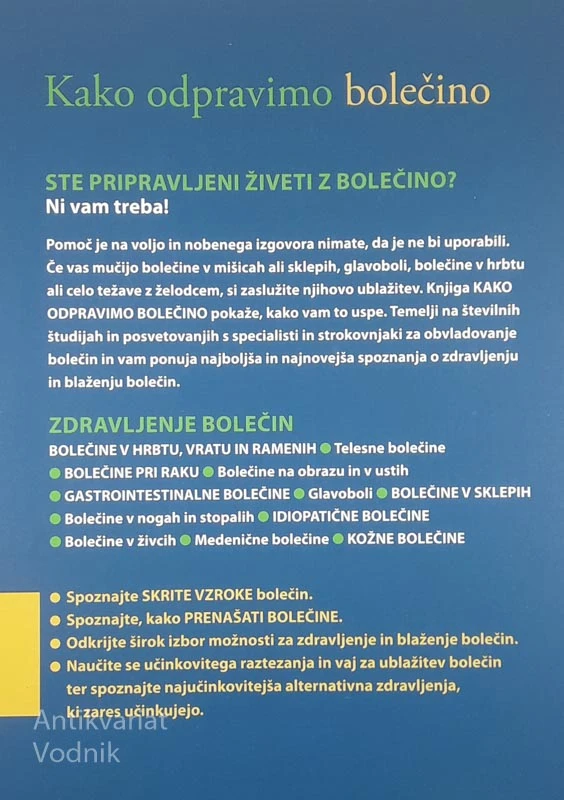 KAKO ODPRAVIMO BOLEČINO, več avtorjev