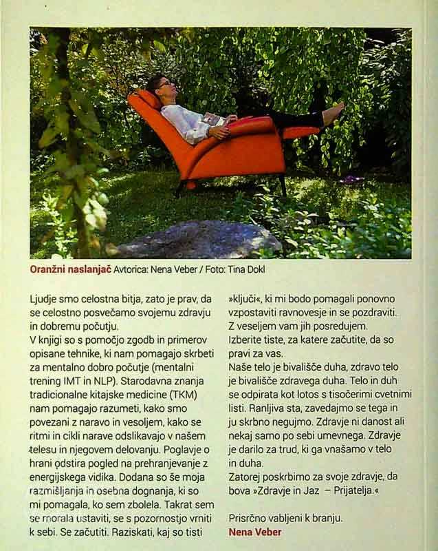 ZDRAVJE IN JAZ – PRIJATELJA, Nena Veber