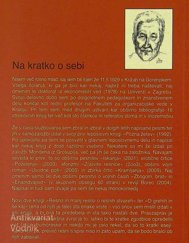 O GREHIH IN ŠE KAJ; Zdravko Kaltnekar