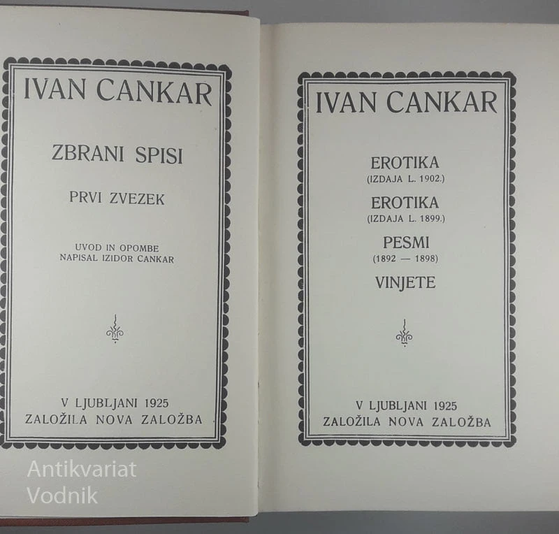 IVAN CANKAR; IZBRANI SPISI (1. ZVEZEK)