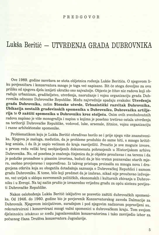 UTVRĐENJA GRADA DUBROVNIKA, Lukša Bertić