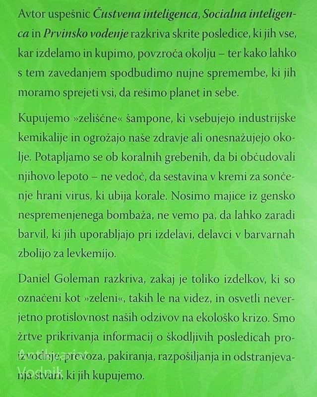 EKOLOŠKA INTELIGENCA, Daniel Goleman