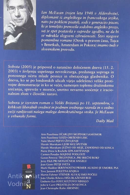 SOBOTA, Ian McEwan