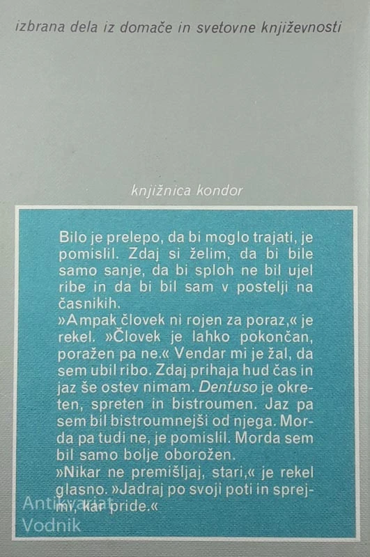 STAREC IN MORJE in druge novele, Ernest Hemingway
