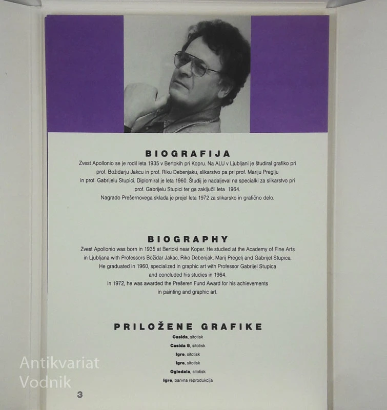 Grafike ZVEST APOLLONIO, 6 kom – Galerija Prešernovih nagrajencev