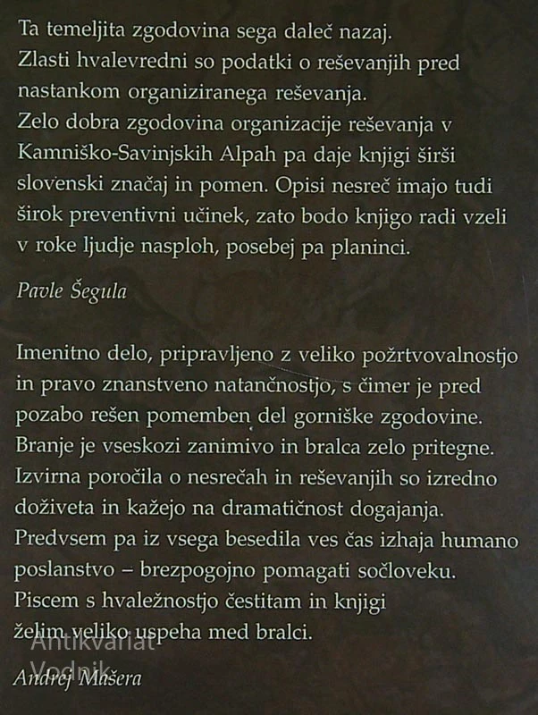 ZGODOVINA REŠEVANJA V GORAH NAD KAMNIKOM