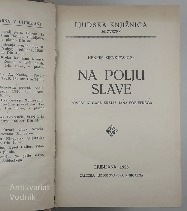 NA POLJU SLAVE, Henrik Sienkiewicz