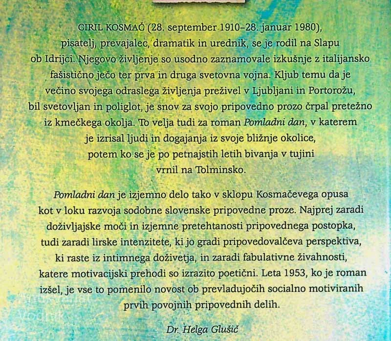 POMLADNI DAN, Ciril Kosmač